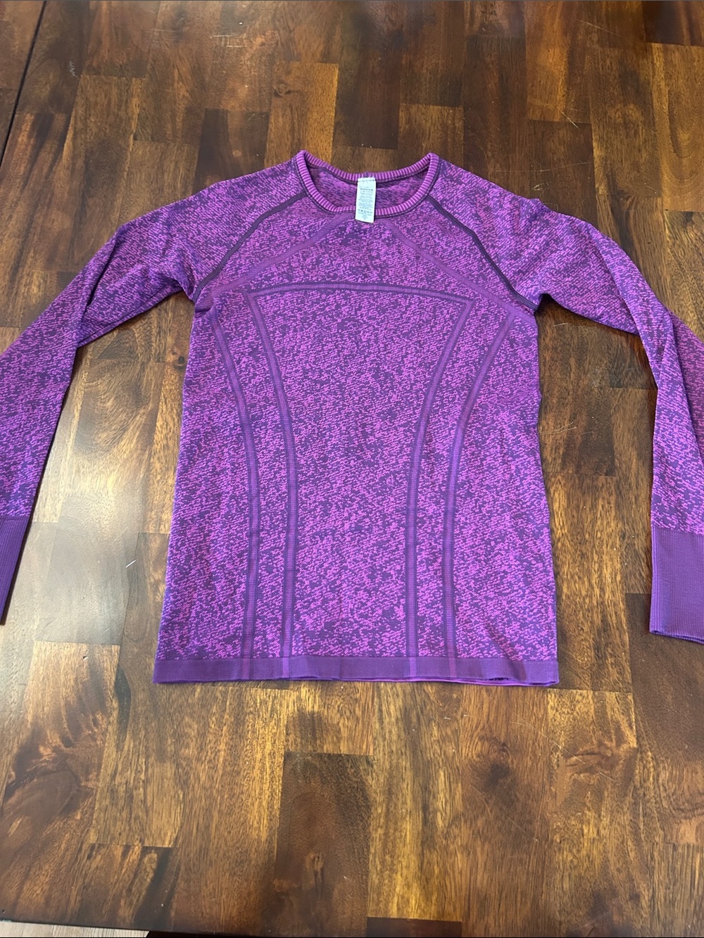 Ivivva Girls' Long Sleeve Purple Seam-Detail Performance Tee